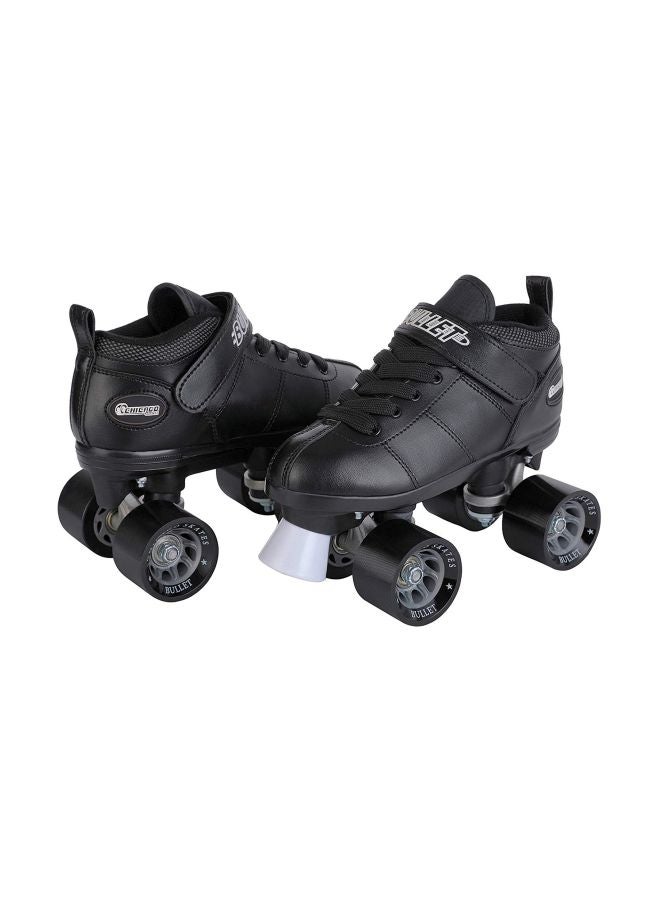 Chicago Skates Bullet Speed Quad Roller Skates â€“ Durable, Top Performance Indoor/Outdoor Youth Skate Shoes for Women & Men Beginner 62mm Urethane Wheels & Low-Cut Ankle Boots for Agility