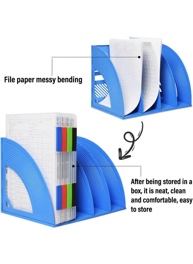 YelaJoy Paper Storage Containers 4 Pack Scrapbook Storage Box Portable Project Case for 31 x 23 cm Paper Letter Plastic Document Box A4 File Box for Organizing Desktop File, Stamps, Photos, Cards - Image 4
