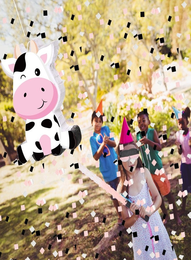 اوريهير بينياتا بقرة من أوريير مع عصابة للعينين ومضرب، لوازم حفلات أعياد الميلاد بطابع حيوانات المزرعة، بينياتا بقرة لتزيين هدايا حفلات أعياد الميلاد، 16 × 12 × 3.2 بوصة - Image 5