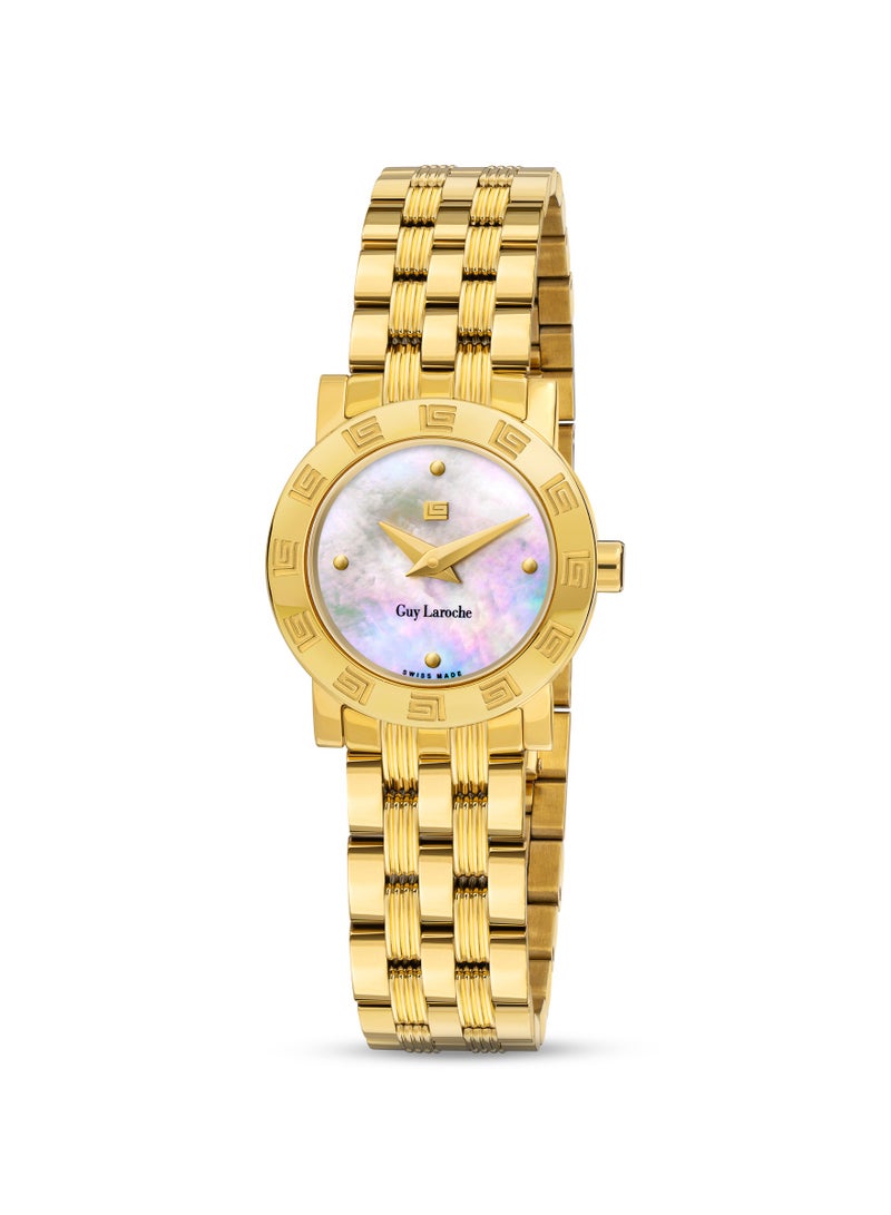 Guy Laroche Alex Watch for Women with Yellow Gold Stainless Steel Bracelet 22 mm 5 Atm  - Image 1