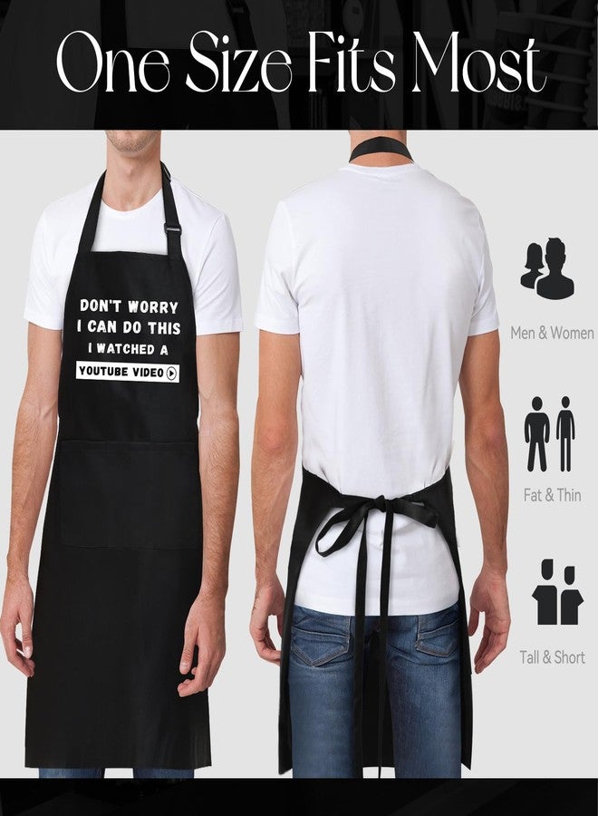 NLUS Funny Aprons for Men, Men’s Funny Apron for Chef Cooking Grilling BBQ with 3 Pockets, Gifts for Christmas Father's Day Birthday - Image 5
