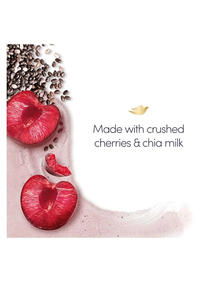 دوف مقشر جسم بالكرز المجروش وحليب الشيا 425  جرام - Image 4