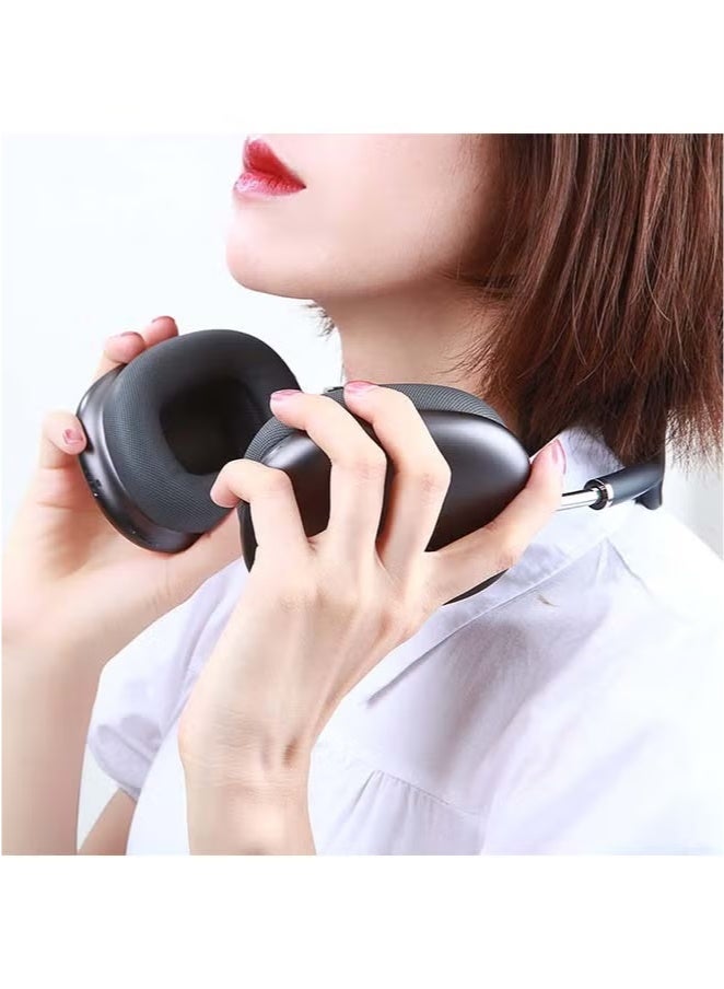 Sakulight Ear Cushions for AirPods Max Headphones Earpads Replacement Ear Pad Covers Earmuffs with Protein Leather, Memory Foam and Magnet Black - Image 3