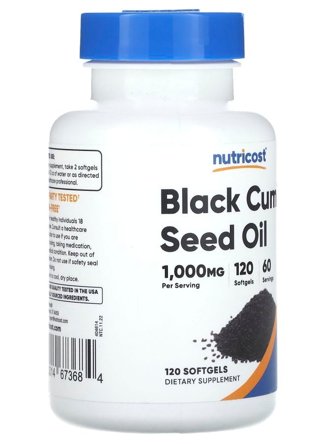 Nutricost Black Cumin Seed Oil 120 Softgels (500 mg per Softgel) - Image 2