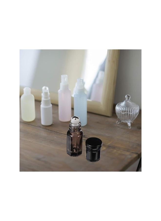 8pcs 3ML Essential Oil Roller Bottles Roll on Perfume Bottles Empty Glass Roller Ball Bottles Empty Roller Bottles Rollerball Perfume Bottles for Travel