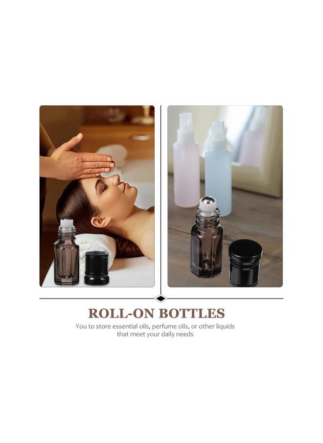8pcs 3ML Essential Oil Roller Bottles Roll on Perfume Bottles Empty Glass Roller Ball Bottles Empty Roller Bottles Rollerball Perfume Bottles for Travel