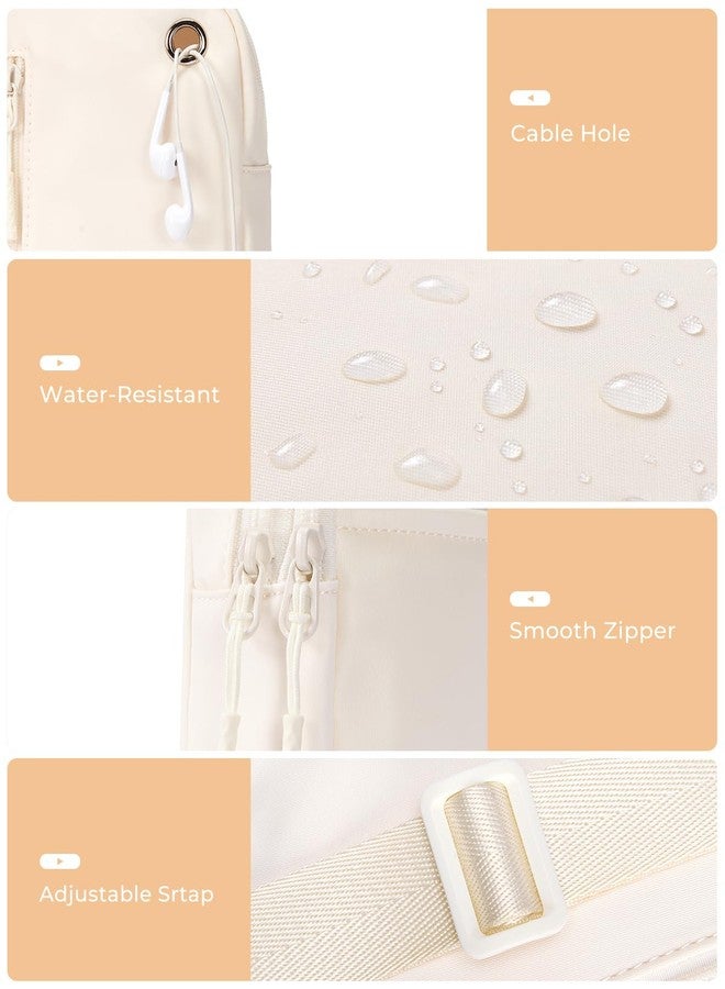 CHOLISS Small Crossbody Bags for Women and Men, Sling Backpack Travel Bag Nylon, Ivory, Small, Small Crossbody Bags for Women and Men - Image 5
