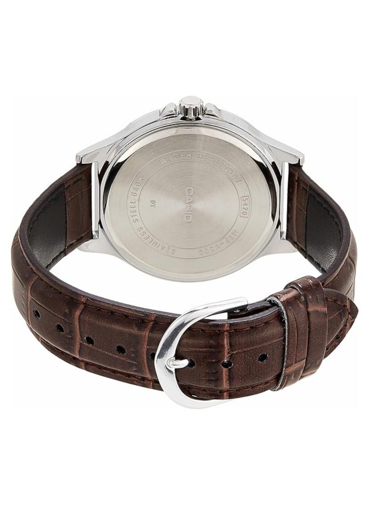 Casio Men's Watch - MTP-V300L-7AUDF White Dial, Brown Band - Image 2