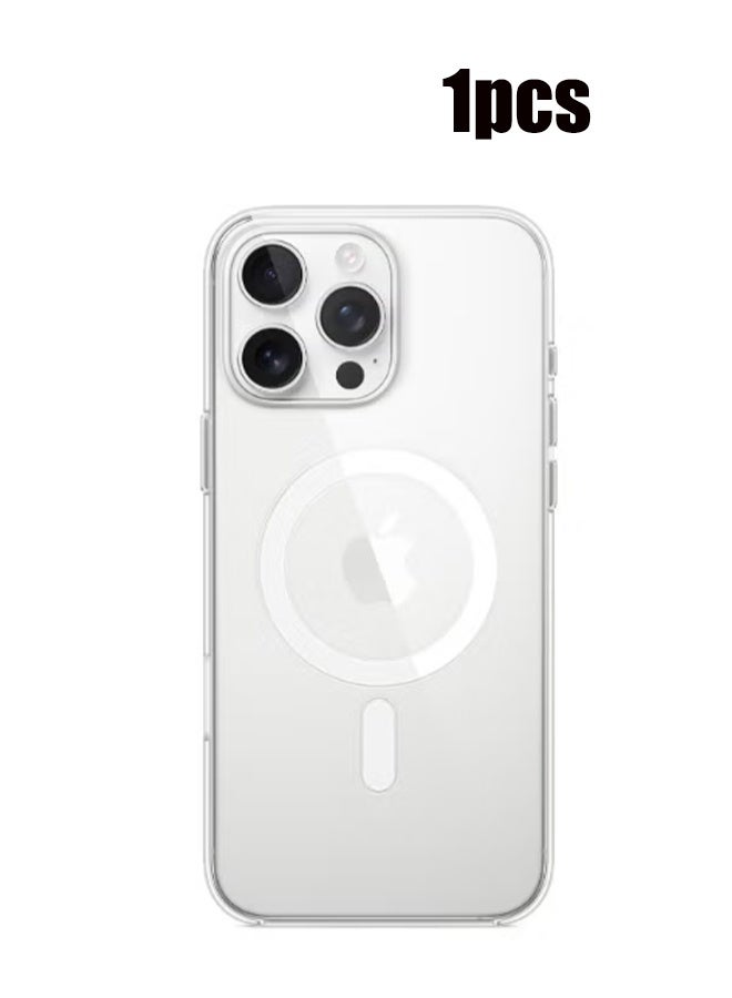 واي جيه غطاء حماية ايفون 16 برو ماكس مع ماج سيف - شفاف 1 قطعة - Image 1