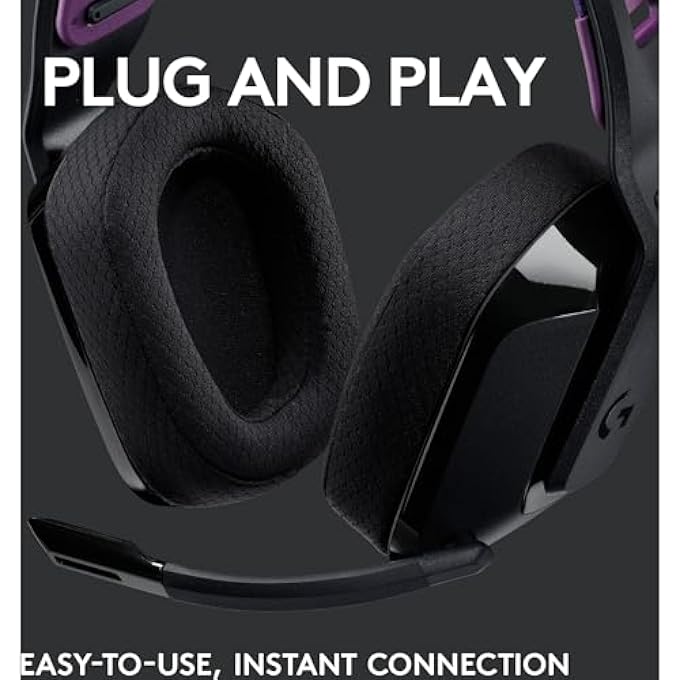 G 535 LIGHTSPEED WIRELESS GAMING HEADSET - LIGHTWEIGHT ON-EAR HEADPHONES, FLIP TO MUTE MIC, STEREO, COMPATIBLE WITH PC, PS4, PS5, USB RECHARGEABLE - BLACK - Image 3