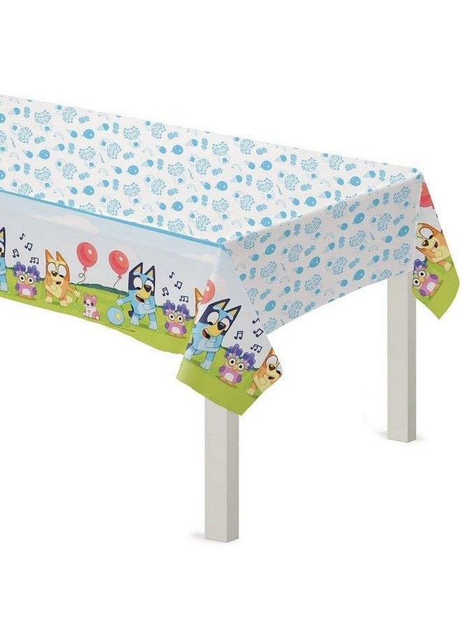 Amscan - Bluey Party Supplies Pack Serves 16: Bluey Birthday Party Supplies Bluey Plates Napkins Cups And Table Cover With Birthday Candles (Bundle For 16) - Image 1
