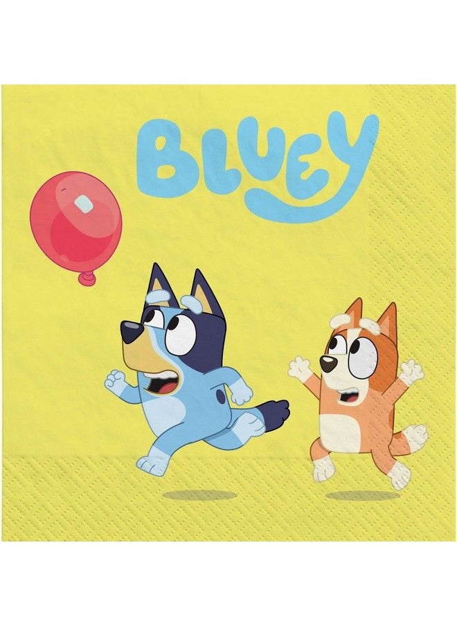 Amscan - Bluey Party Supplies Pack Serves 16: Bluey Birthday Party Supplies Bluey Plates Napkins Cups And Table Cover With Birthday Candles (Bundle For 16) - Image 1
