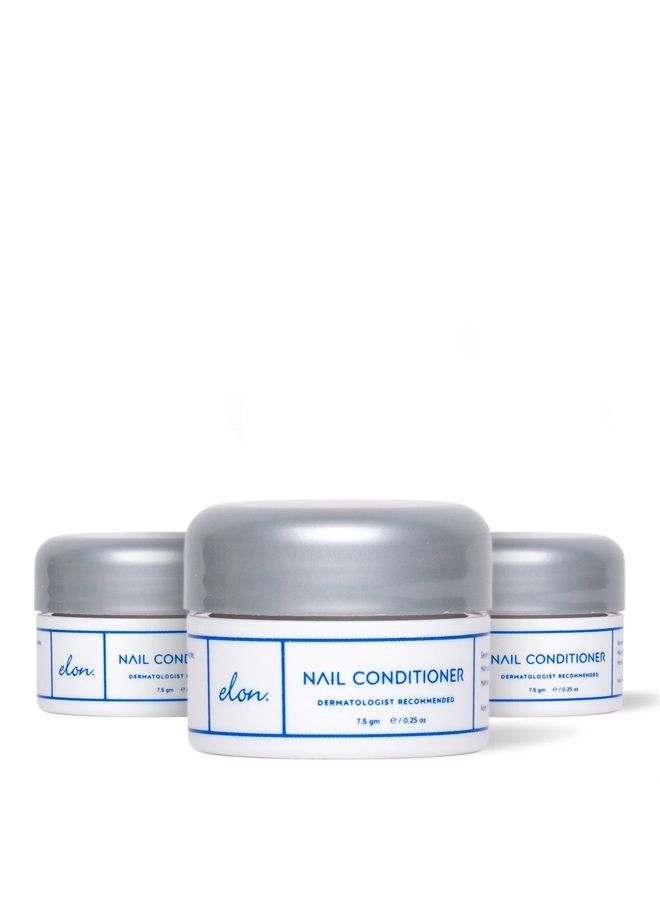Elon Lanolin-Rich Nail Strengthener, Conditions Nails & Protects Cuticles, Recommended by Dermatologists & Podiatrists 3 Pack (7.5g jar) - Image 1