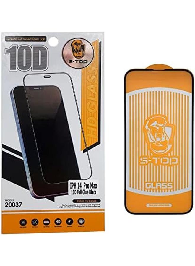 اس-توب واقي شاشة زجاجي مقوى 10 مائل مقاوم للخدش ومقاوم للسقوط وحواف مستديرة ومقاوم للصدمات عالي الجودة متوافق مع آيفون 14 برو ماكس - Image 2