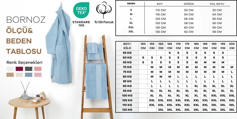 سولي | Minerva | Extra Soft 100% Cotton Women's / Men's Unisex Bathrobe