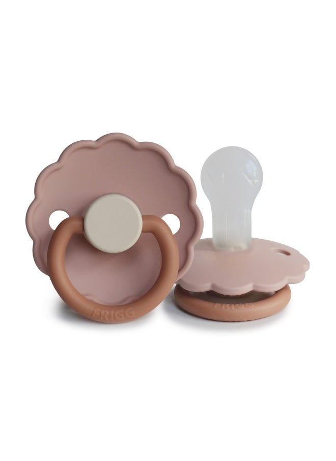 FRIGG Daisy Silicone Baby Pacifier 0-6M 1-Pack Biscuit - Size 1  - Image 1