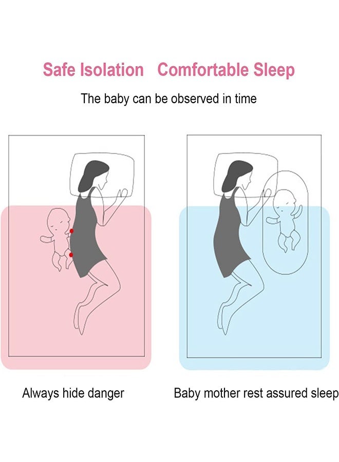 Beauenty Baby Travel Cot with Mosquito Net and Awning, Foldable Baby Tent, Washable Crib Bionic Travel Bed Breathable Cradle Cot, Portable Baby Cots, Foldable Baby Cots with Mosquito Net (pink) - Image 5