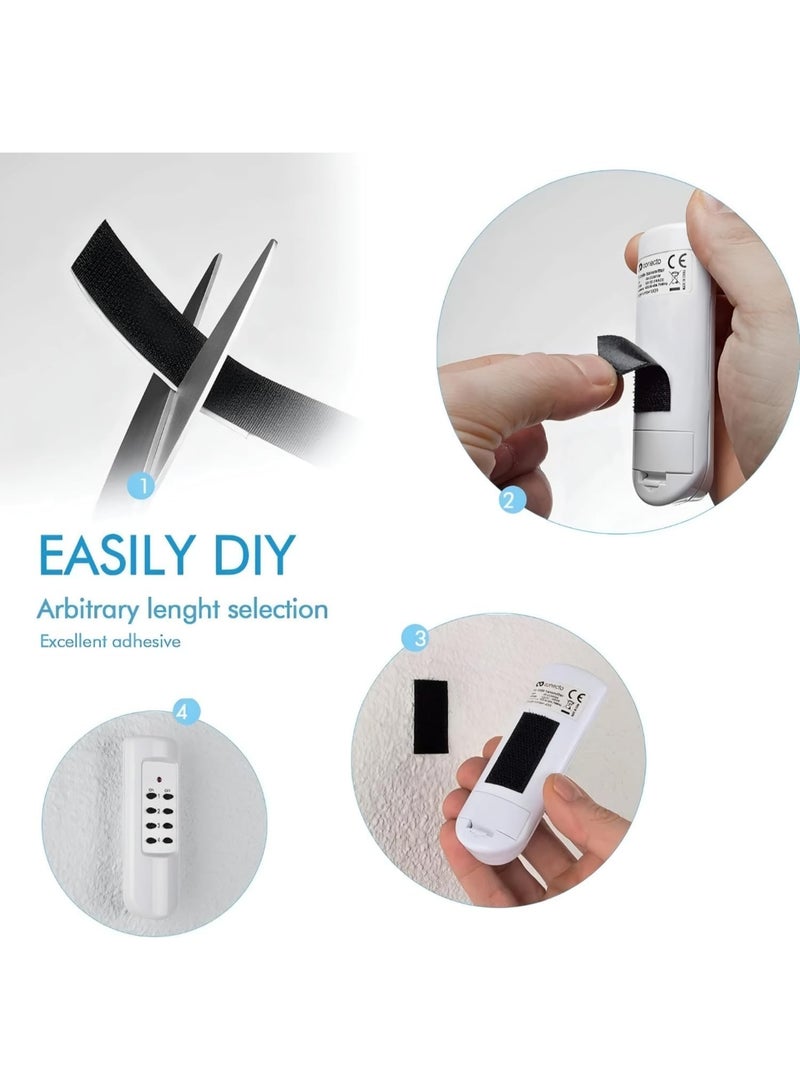 سبيس شوب شريط لاصق قوي من النايلون اللاصق للاستخدام المنزلي والمكتبي  شريط مزدوج الجوانب للتثبيت على الحائط والتنظيم والتأمين  25 مم  2 متر  25 مم  أسود  2 متر - Image 4