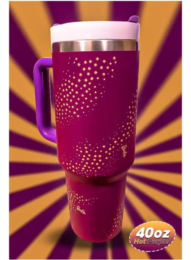Stanley x Barbie 40oz Tumbler – Limited Edition Stainless Steel Travel Mug with Reusable Straw – BPA Free, Eco Friendly, Dishwasher Safe – Leakproof FlowState Lid & Double Wall Insulation – Keeps Drinks Hot 16H & Cold 24H – Slim Base Fits Most Car Cup Holders – Durable Ergonomic Handle for Travel, Office, Home & Outdoor Use
