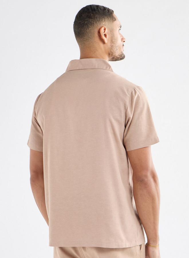 سبلاش فيڤ قميص سادة بأكمام قصيرة - Image 3