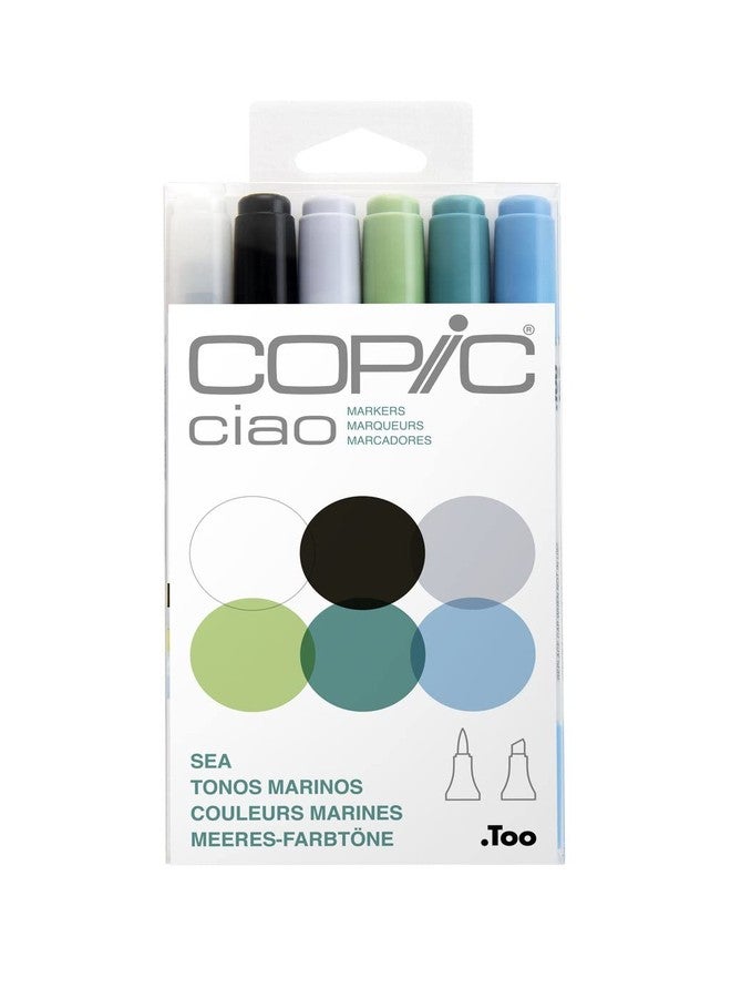Copic Marker Ciao Markers, Sea, 6-Pack - Image 1