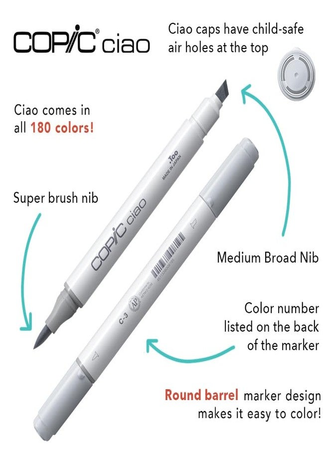 Copic Marker Ciao Markers, Sea, 6-Pack - Image 4