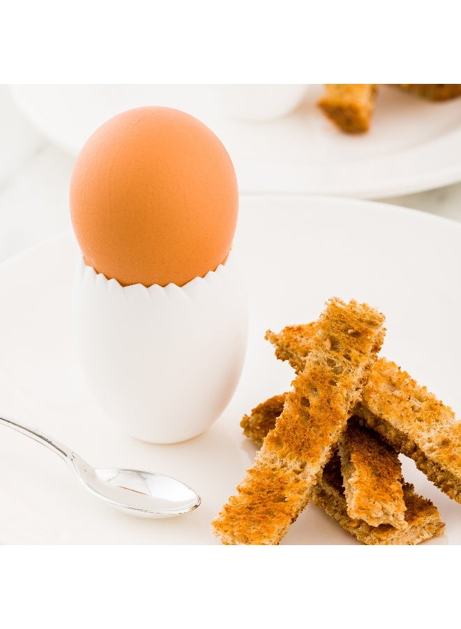 Restaurantware 2 Ounce Dessert Cups, 100 Disposable Pudding Cups - Cracked Egg Design, Serve Appetizer Or Desserts, White Plastic Parfait Cups, Premium, For Buffets, Catered Events - Image 3