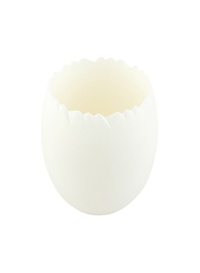 Restaurantware 2 Ounce Dessert Cups, 100 Disposable Pudding Cups - Cracked Egg Design, Serve Appetizer Or Desserts, White Plastic Parfait Cups, Premium, For Buffets, Catered Events - Image 1