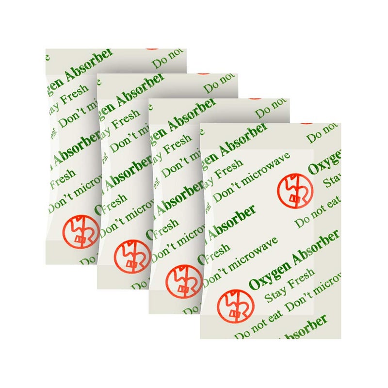 O2frepak 200CC(100-Pack) Food Grade Oxygen Absorbers Packets For Food Storage,Oxygen Absorbers Storage Packets With Oxygen Indicator In Vacuum Bag And 3 Times Oxygen Absorption Capacity - Image 1