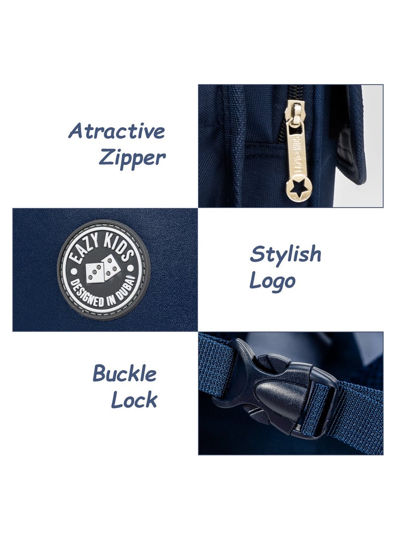 Eazy Kids Back to School - 14" School Backpack - Blue - Image 2