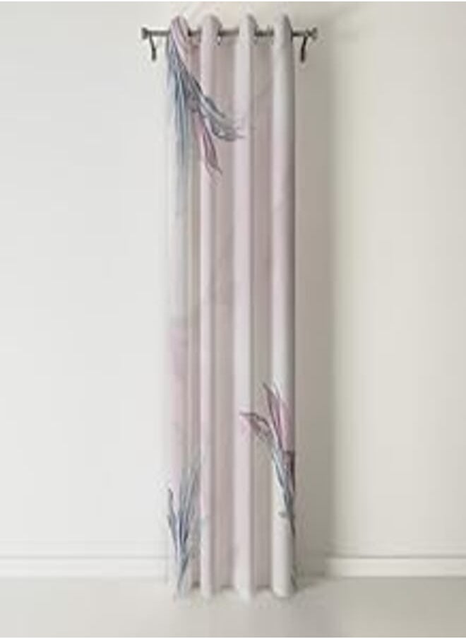 Generic Shatta Printed Leaf Curtain Code-139 Single Side Rings 