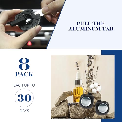 DRIVEJOY Car Air Freshener Vent Clips, 8 Pack, Provides Long-Lasting Scent, Up to 240 Days, Odor Eliminator (New Car Scent) - Image 2