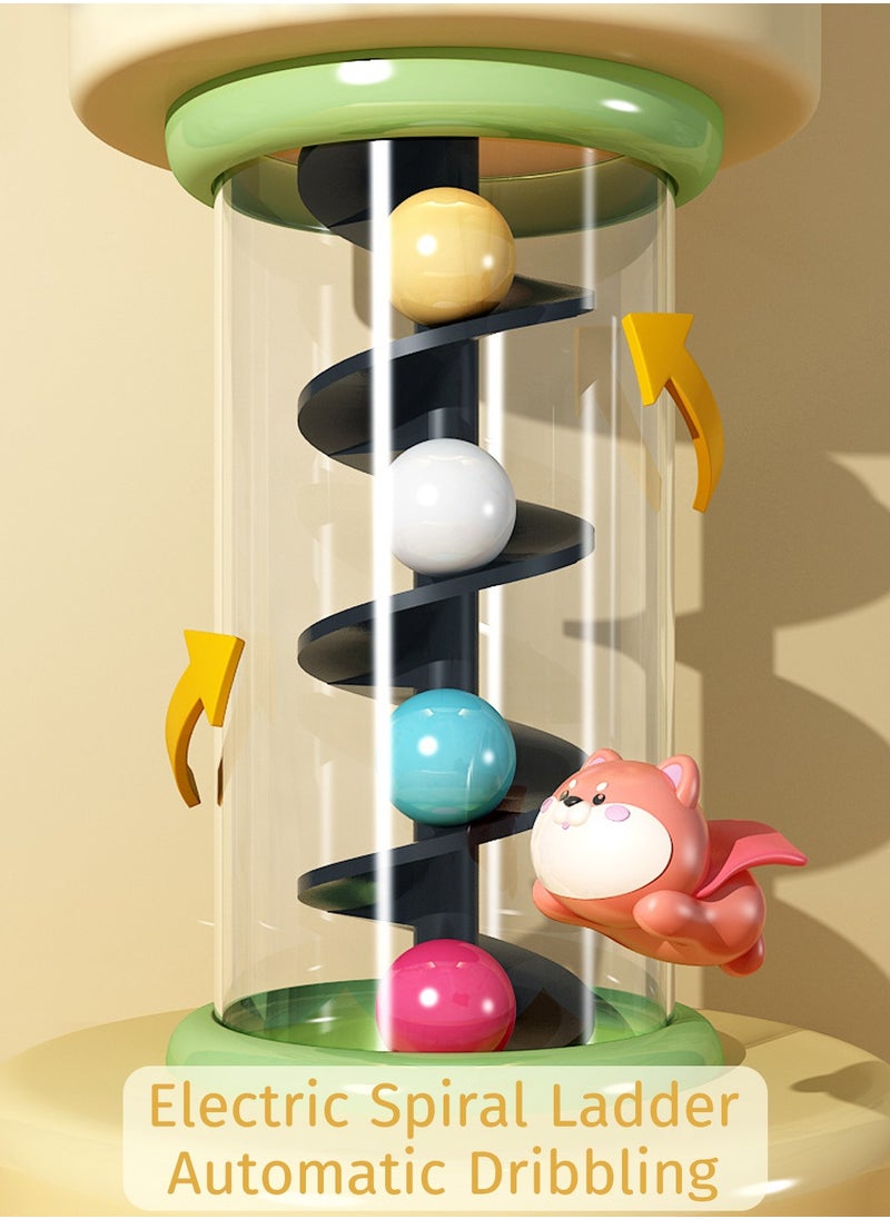 Moovant - Interactive Sensory Toys with Steering Wheel, Focused Educational Ball Catching Game Toy with Removable Table Legs, Desktop Rolling Bean Toss Machine, Electric Spiral Ramp Ball Toy with Sound & Light - Image 1