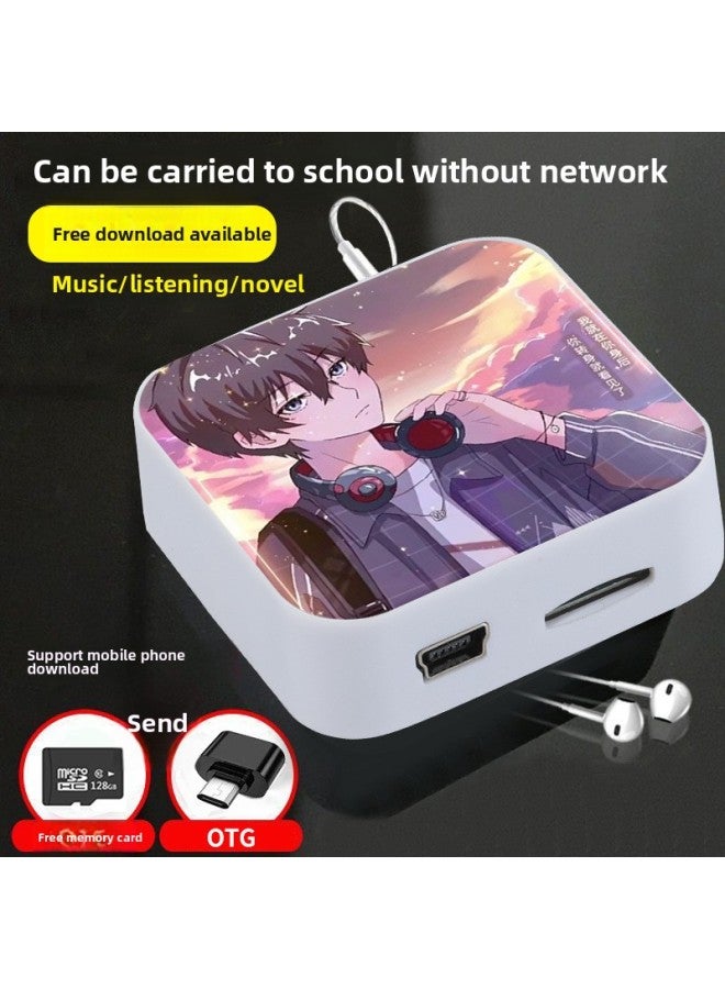 KK Student Walkman Student Edition جهاز إرسال خاص للاستماع باللغة الإنجليزية Walkman رخيص اللون: City Of The Sky [سماعات الرأس] - السعة: Mp3 + كابل شحن + otg [لا يمكن الاستماع إلى الموسيقى] - Image 1