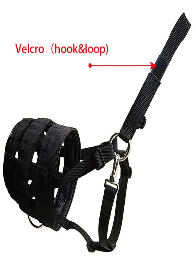 Gaderth Grazing Muzzle, Horse Grazing Muzzle with Halter, Easy Breathe Comfort Lined Grazing Muzzle, Full Adjustable Horse Grazing Muzzle with Chin Neck Pads for Comfort Black Medium Size One Size - Image 4