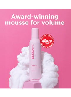 Design.ME PUFF.ME Hair Volumizing Mousse by DESIGNME | Lightweight & Flexible Hold Hair Mousse for Curls, Waves, or Straight Hair | Paraben & Sulfate-Free Hair Volumizer for Fine Hair with Vitamin B5 & E, 250mL  - Image 3