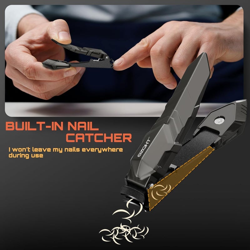 SZQHT Mess-Free Nail Clippers with Catcher - Image 3