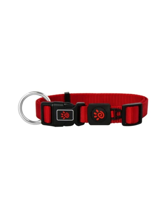 Doco Puffy Mesh Dog Collar Adjustable Red - S
