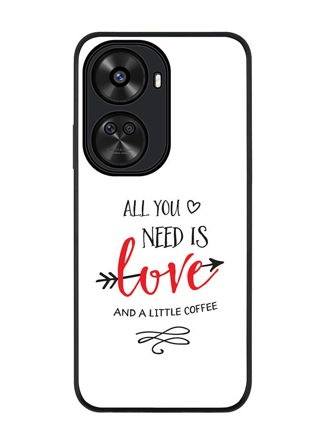 Stylizedd Rugged Black edge case for Huawei nova 12 SE / Huawei nova 11 SE 4G, Slim fit Flexible Anti Drop Thin Cover - All You Need Is A Little Love - Image 1