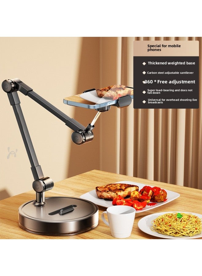 Mobile Phone Stand For Overhead Shooting Special Stand Desktop Live Shooting Food Recording Video Learning Network Class Unpacking Vlog Stand-Color:[special For Mobile Phones] Extra Heavy BaseSuper Stable Load-bearing720°AdjustableUniversal For Live Broadcast/video/overhead Shooting  - Image 1