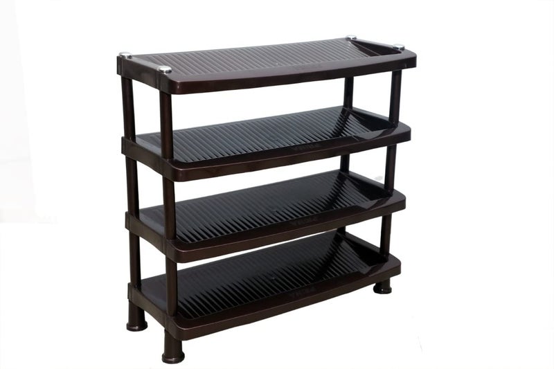 Prima Plastic Shoe Rack-4 | Storage Organizer | Shelves for Home | Living Room | Bedroom (4 Shelves) - Image 1
