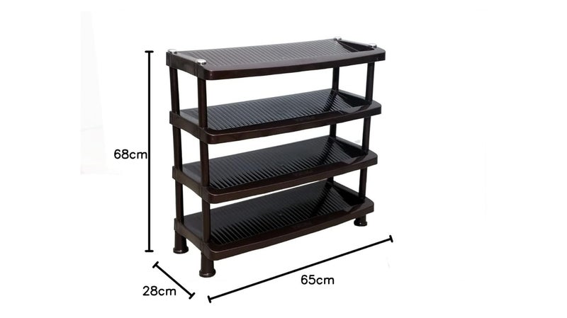 Prima Plastic Shoe Rack-4 | Storage Organizer | Shelves for Home | Living Room | Bedroom (4 Shelves) - Image 2