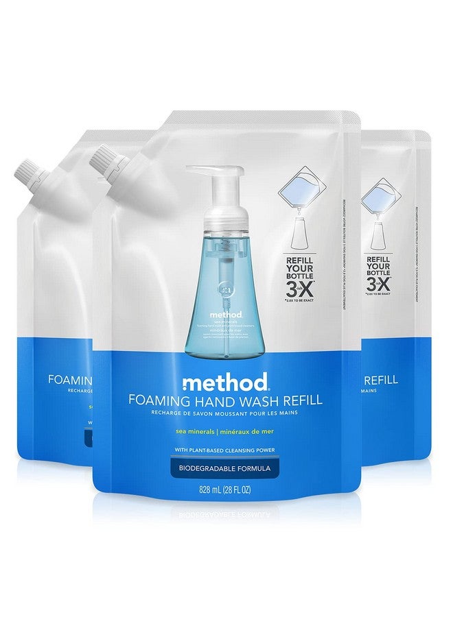 Method Foaming Hand Wash Refill Pouch, Sea Minerals, 28 Fl Oz (Pack of 3) - Image 1