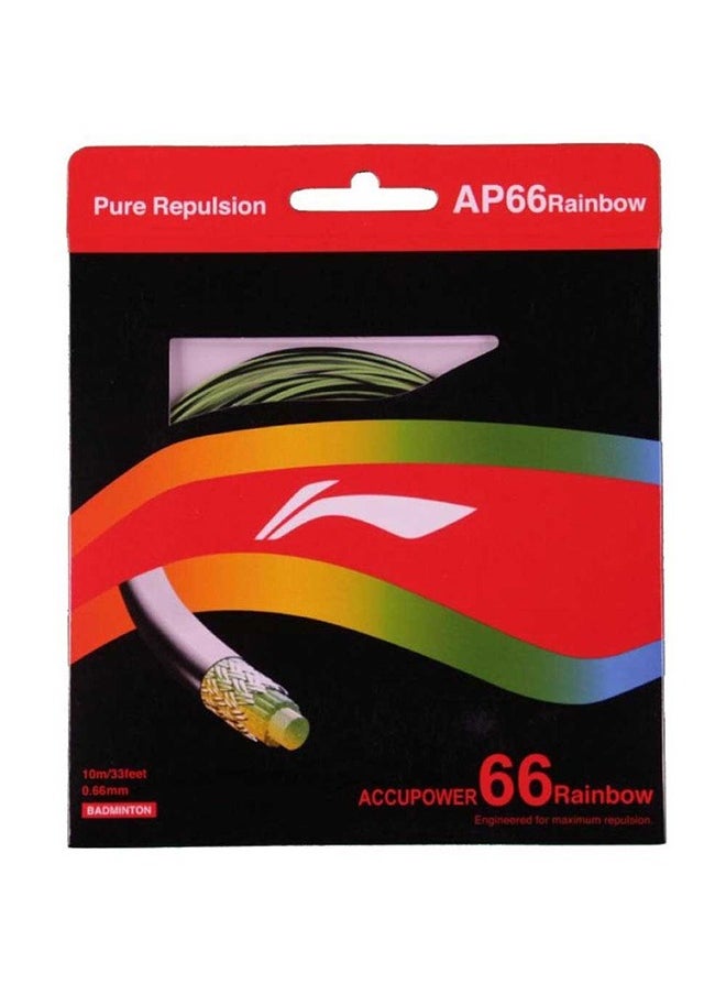 Ap-66 Rainbow Badminton String  Badminton String - Flourescent Yellow/Black