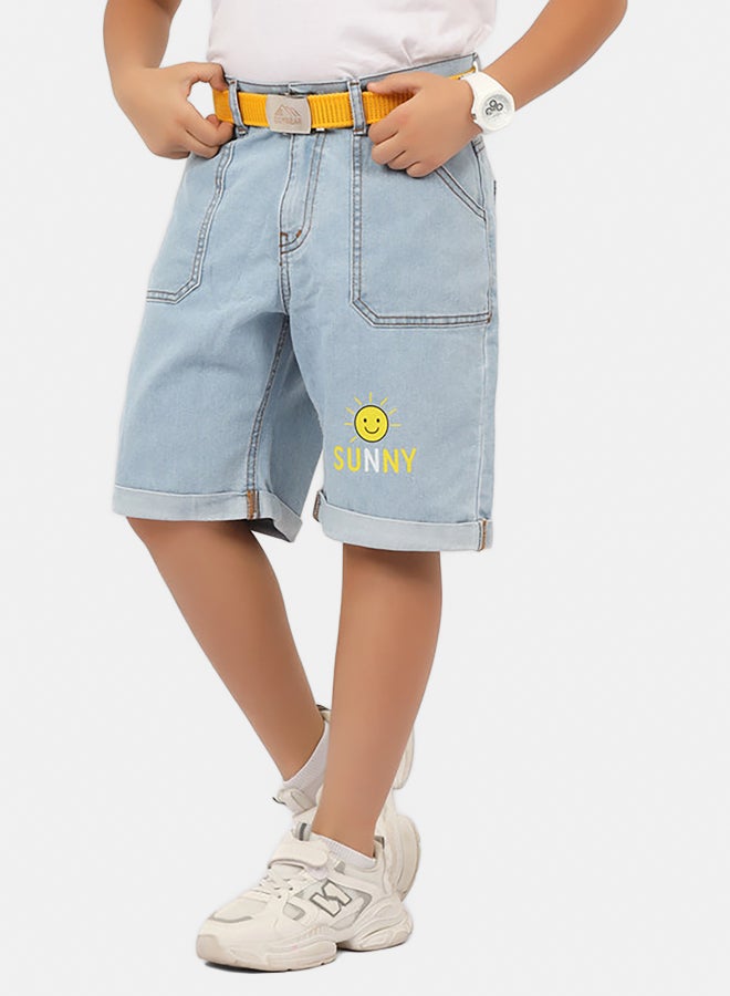 EGY WEAR Boys light blue  denim shorts - Image 1