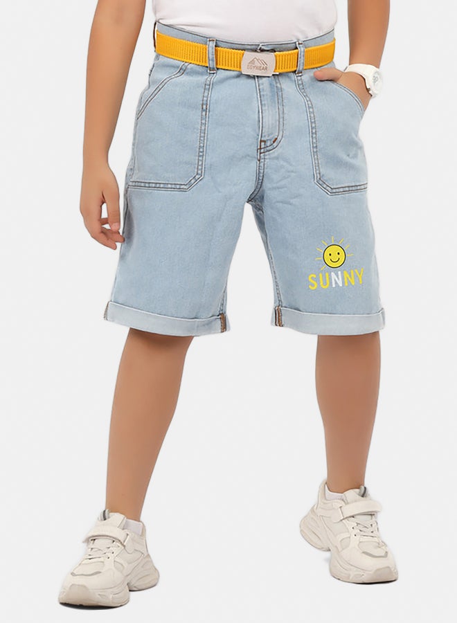 EGY WEAR Boys light blue  denim shorts - Image 2