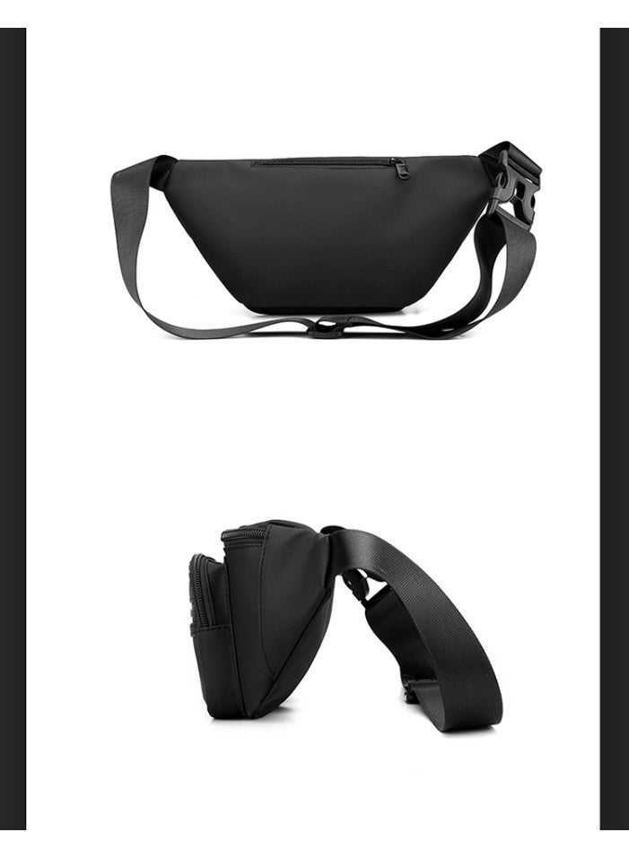 Generic Men's Outdoor Sports Waterproof Large Capacity Shoulder Bag, Messenger Bag, Waist Bag, Chest Bag, Cycling Bag, Hiking Bag, Bicycle Bag, Large Capacity Bag for Teenagers, College Students (Black)  - Image 3