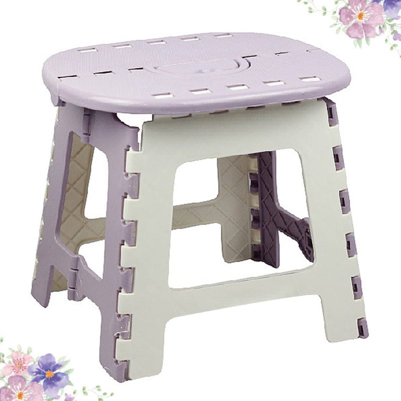 Green Folding Step Stool Plastic Portable Outdoor Household Sturdy Chair - Image 5