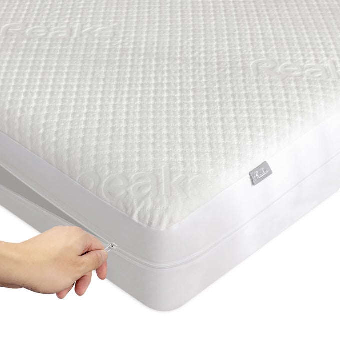 TWIN SIZE BAMBOO RAYON MATTRESS PROTECTOR WITH ZIPPER 100 WATERPROOF ZIPPERED MATTRESS COVER SOFT COOLING NOISELESS BED MATTRESS COVERS TOP REMOVABLE MATTRESS ENCASEMENT 1012 DEEP