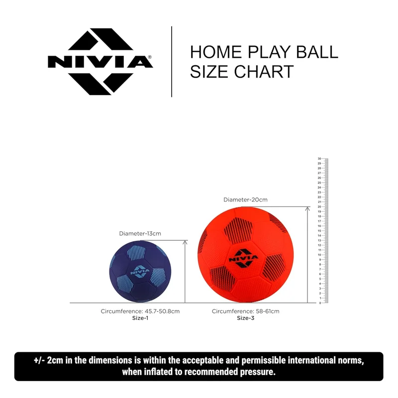 Nivia  Nivia Home Play Mini Football for Kids - Soft & Lightweight Toy Ball, Safe for Indoor Play, Size 1 (Yellow/Blue), Pack of 2  | Best Price UAE